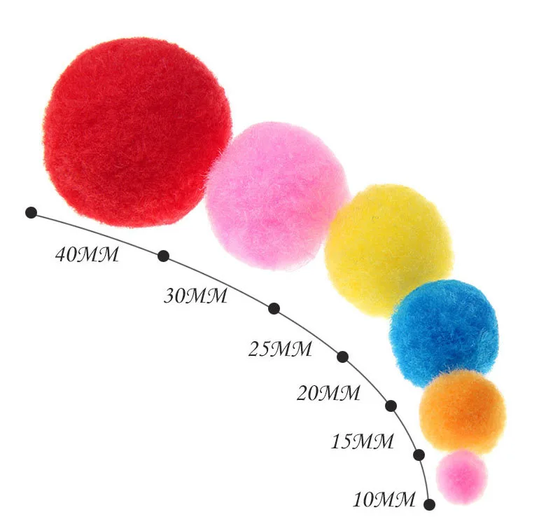 100/200/40 шт. 10/15/20/25/30/40 мм Милая пышная Нижняя Pom Poms помпонами ручной работы из серии Сделай Сам мини игрушки Сделай Сам товары для шитья и рукоделия