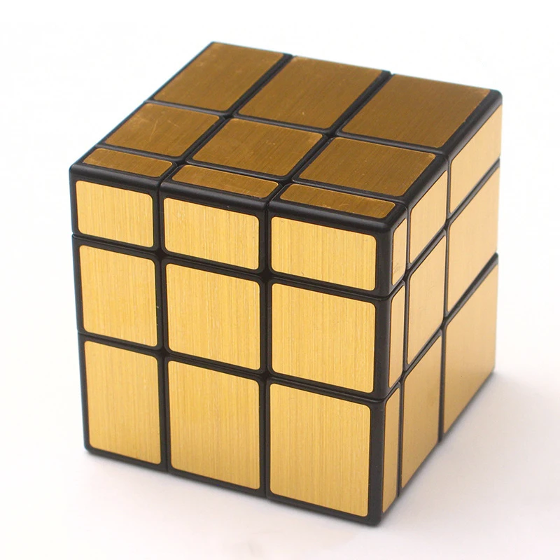 golden Moyu MofangjiaoShi ветряная мельница 3x3 зеркальный куб серебристо-золотой куб обучающая игрушка Cubo Magico идея подарка Прямая - Цвет: golden