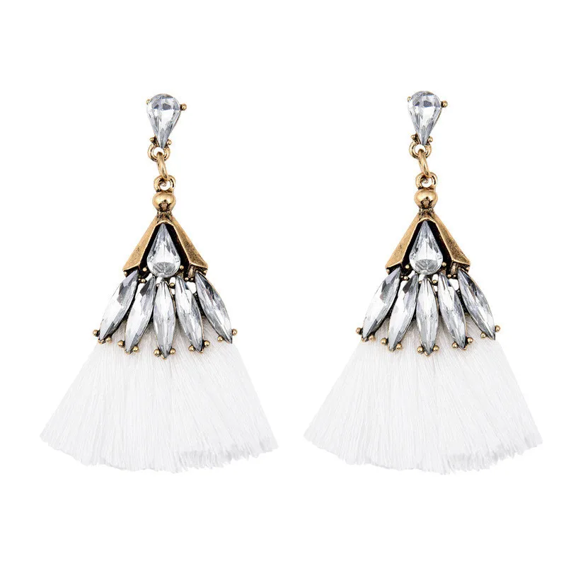 Женские длинные серьги-кисточки Mamojko серьги-подвески в форме веера с кисточками