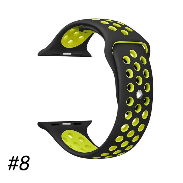 Мягкие часы ремешок для apple watch, ремешок 42 мм 44 браслет наручных часов iwatch, 4 заменить ремешок для часов аpple 4/3/2 40 мм 38 мм браслет ремешок для часов - Цвет ремешка: Black yellow