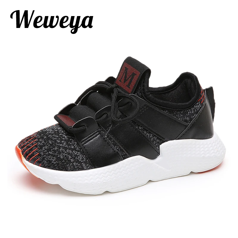 Женские кроссовки носки Weweya в форме акулы с надписью M на плоской платформе