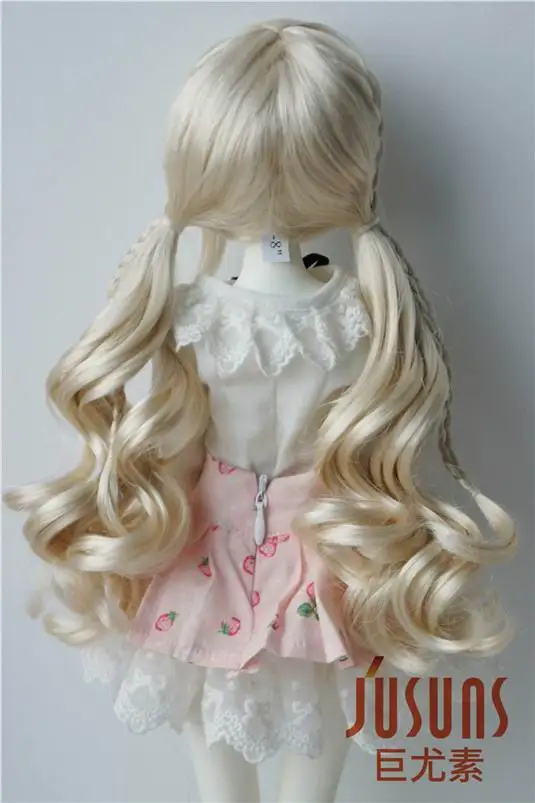 JD337 1/4 18-20 см MSD синтетический мохер BJD кукольные парики 7-8 дюймов двойные длинные пони косы парики