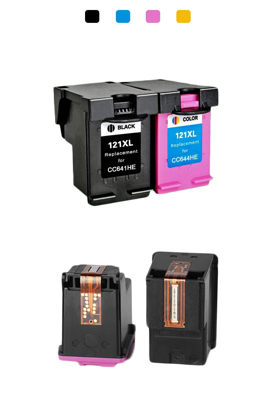 LuoCai совместимые чернильные картриджи для hp 121 для hp 121 photosmart c4683 C4783 Deskjet D2563 D1663 D2663 F2530 F2545 F2560 принтер