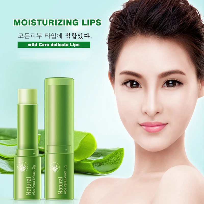 One Spring Natural Aloe Vera Moisturizing Lip Balm Colorless Long Lasting Lipstick Repair Wrinkles For Woman/Man Care|moisturizing lip balm|lip