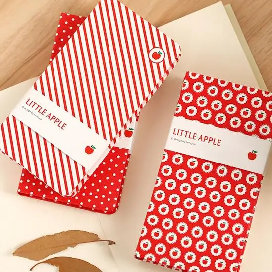 

1pcs/lot 173*90mm/48K Vintage Lovely Apple series Kraft paper NoteBook/stationery office school supplies