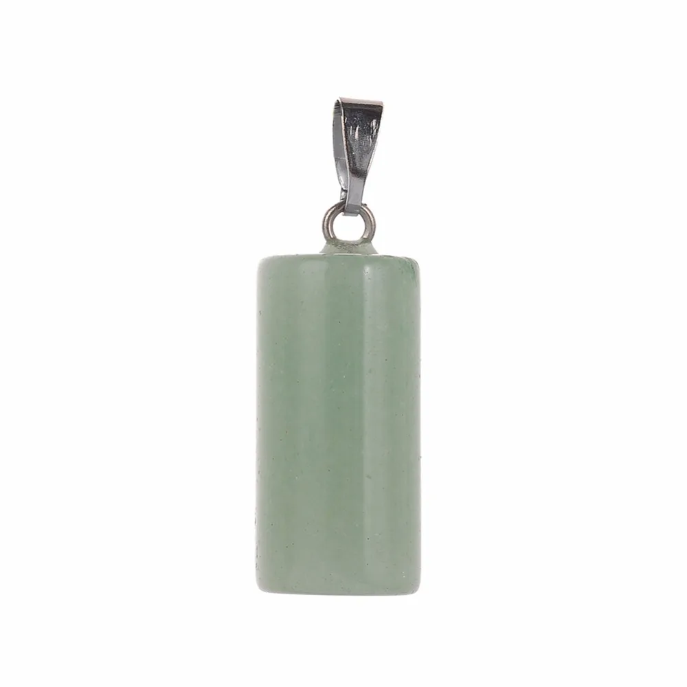 Natural Cylinder shape Pendant Chakra Quartz Gem Stone pendulum DIY Necklace Charm Healing Reiki Beads For Women Jewelry | Украшения и
