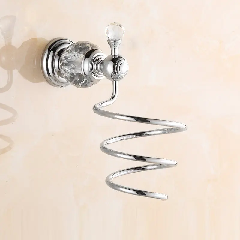 Европейская антикварная хромированная Хрустальная подставка для фена