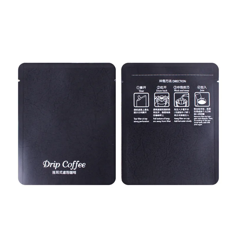 100 шт капельная кофейная упаковочная сумка из алюминиевой фольги накатывающаяся