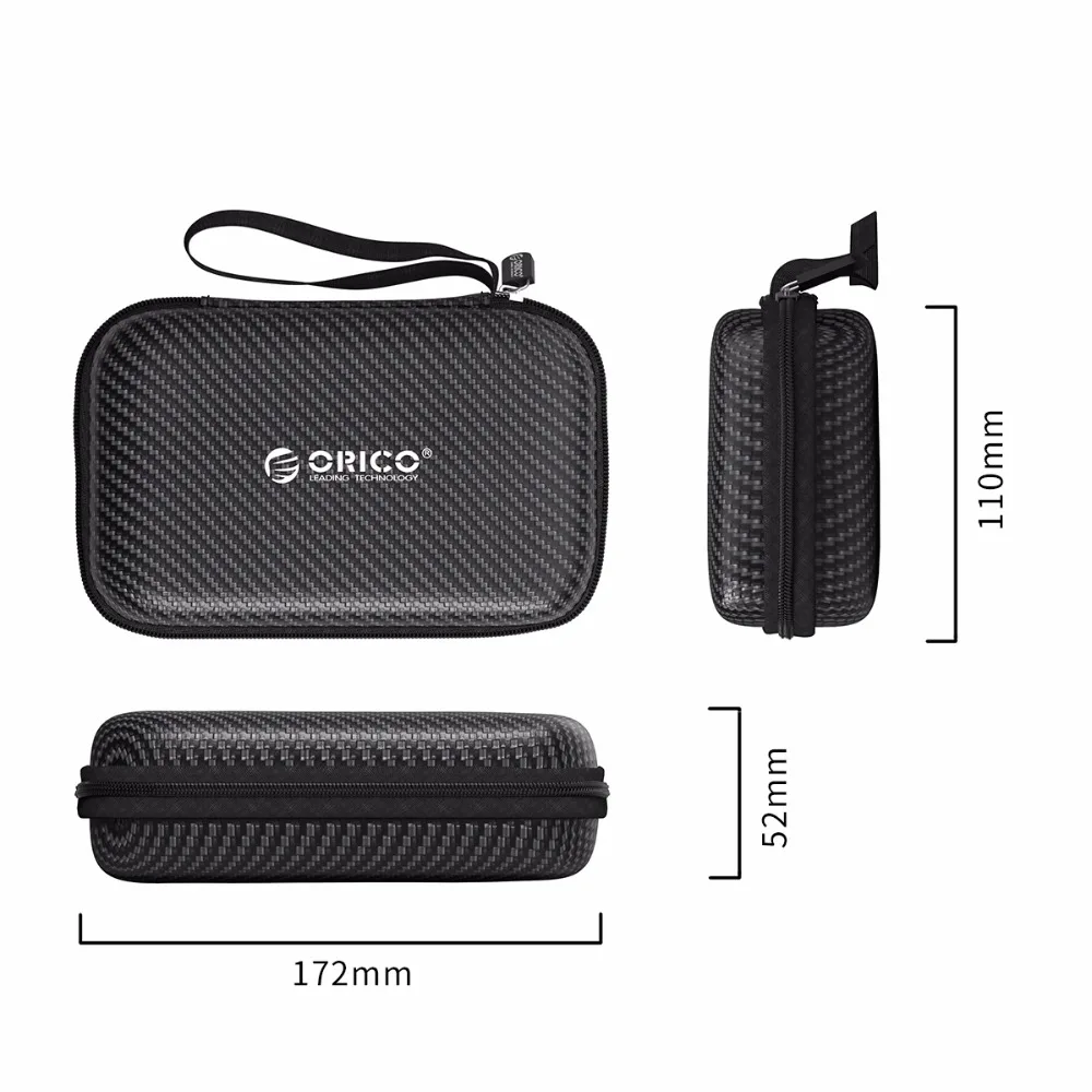 Чехол ORICO power Bank, Жесткий Чехол для жесткого диска, USB кабель, Внешний чехол для хранения, чехол для SSD, HDD с прослойкой
