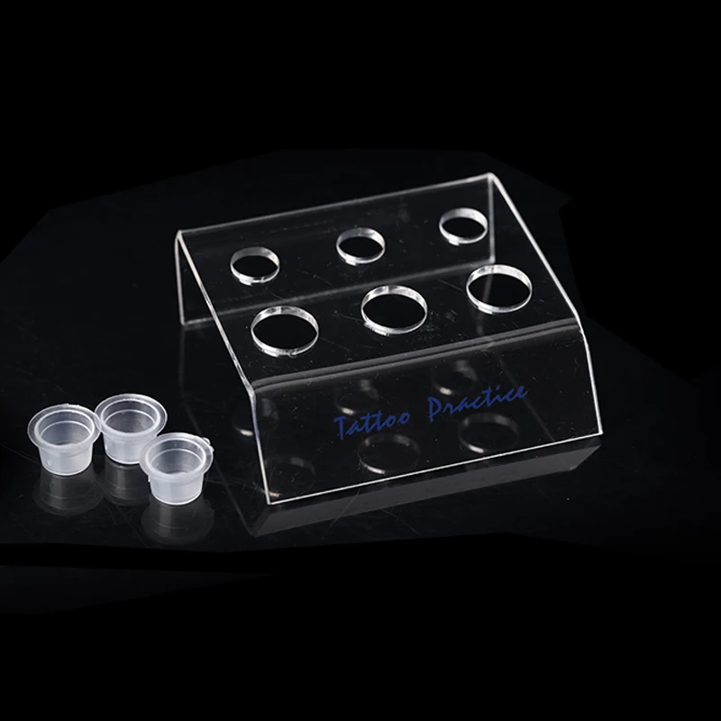 Многоразовый акриловый пластиковый прозрачный держатель для тату с чернилами