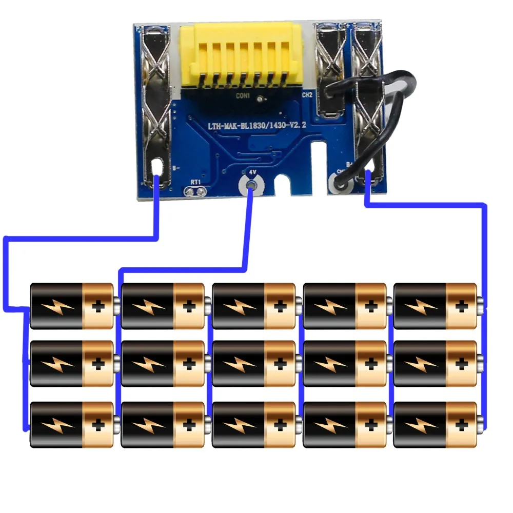 Для Makita BL1830 18V PCB печатная плата BMS с электроинструментами батарея чехол Замена