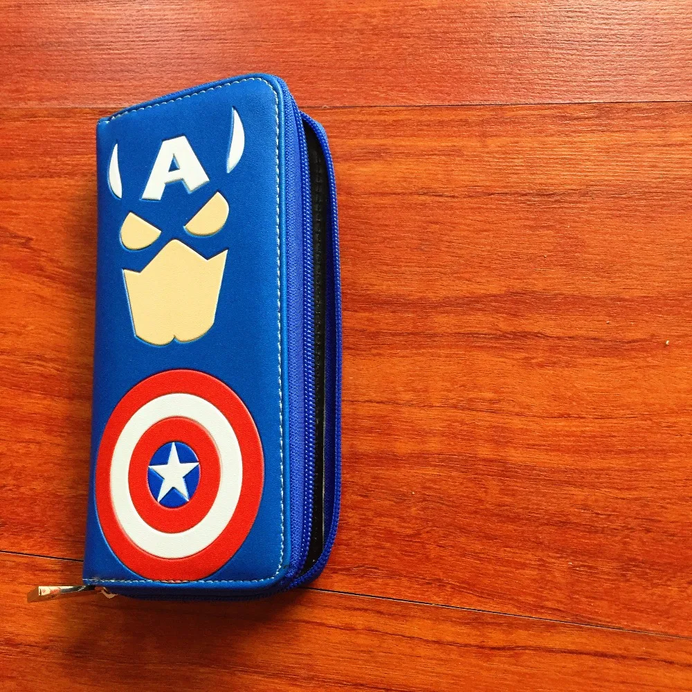 Мультфильм Аниме Marvel одежда Супергерои Капитан Америка Длинный кошелек