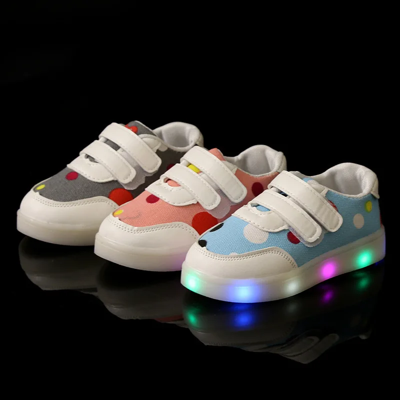 Children Glowing Sneakers Baby Boys Girls Casual Colorful Luminous Shoes Kids Breathable Antiskid Fashion Led Light Board | Детская