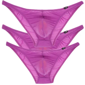 Трусы мужские нейлоновые супер сексуальные, нижнее белье для мужчин, удобные и дышащие, с карманами, трусы, 2019