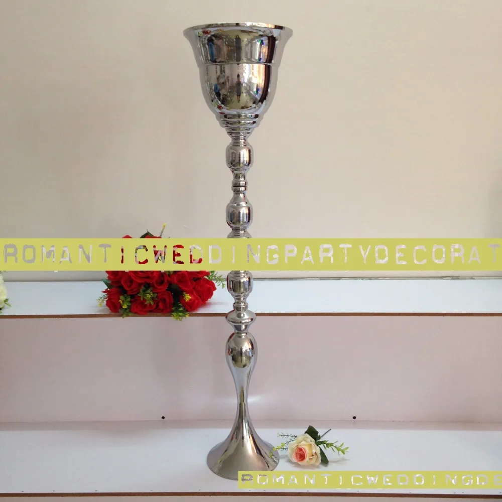 

96cm / 37.7" Silver Wedding Flower vase Bling Table centerpiece Sparkling Road Leads Wedding Decoration 10PCS/LOT