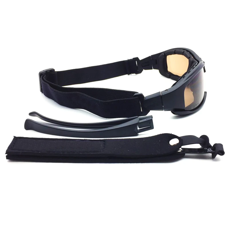 UV400 Daisy X7 Army Goggles Sunglasses Men Military Sun glasses 4 Lens Kit For Men's War Game Tactical Cycling Glasses Polarized | Спорт и
