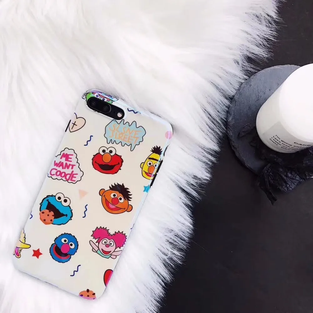 Blu-Ray мультфильм Улица Сезам Забавный чехол для iPhone XR X XS MAX мягкий защитный милый 7 8