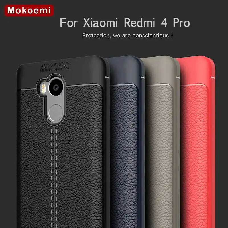 Модный противоударный мягкий чехол Mokoemi с узором Личи 5 0 дюйма для Xiaomi Redmi 4 Pro
