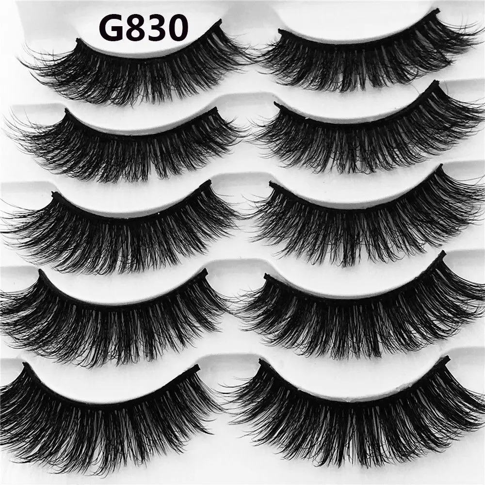 Eyelash variety selection 5 pairs of 3D mink hair false eyelashes thick small beam eyelashes natural cross