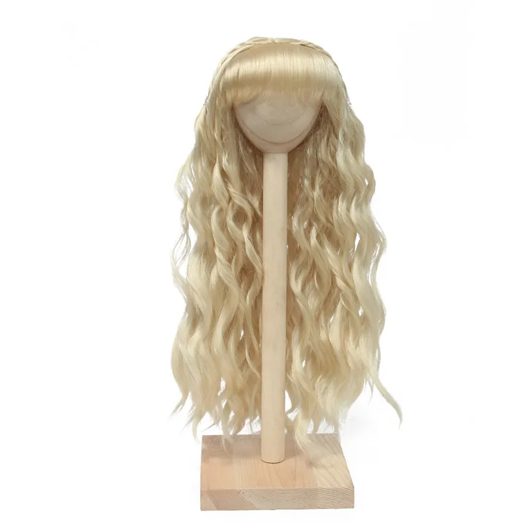 L.SGZ-1137-613 BJD/SD парик для кукол длинные вьющиеся волосы из мягкого шелка, хаки, темно-коричневый парик для 1/3 1/4 1/6 Bjd кукла muziwig - Цвет: L.SGZ-1137-613