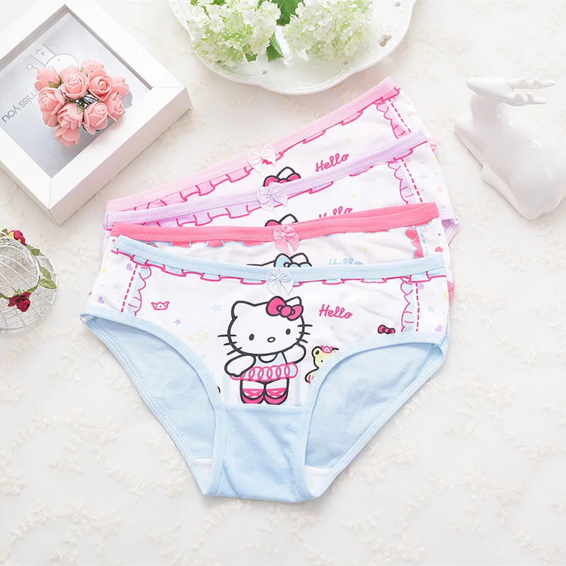 Детское нижнее белье 4 шт./лот трусы для девочек с героями мультфильмов детское