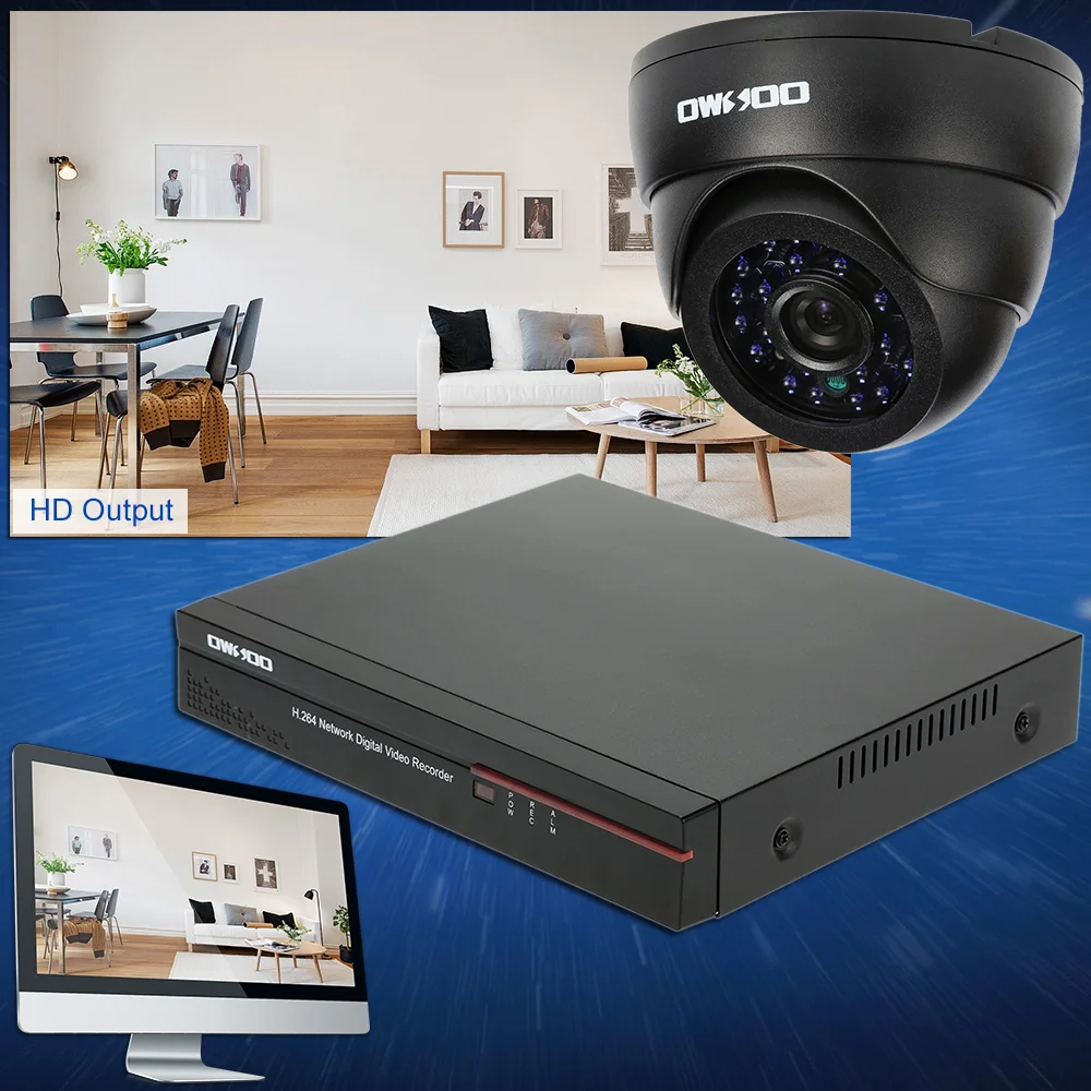 OWSOO 800TVL камера видеонаблюдения системы безопасности 16CH Full CIF DVR цифровой видеорегистратор HDMI 16 шт. PnP инфракрасный Doom IR CUT CCTV камера комплект