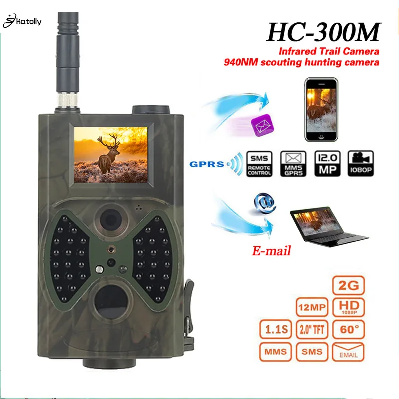 Skatolly HC 300m Цифровая инфракрасная камера 940NM MMS GPRS 12M Trail охотничье видео 1080P фото