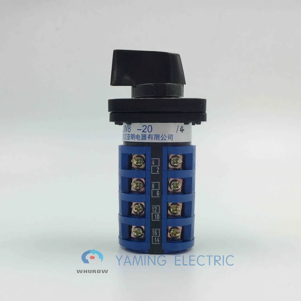 Контрольная схема двигателя вращающийся переключатель ВКЛ ВЫКЛ 3 положения 4