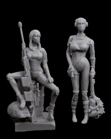 Масштаб 1/35 научная фантастика сексуальная женщина Hunter 2 набор моделей из смолы