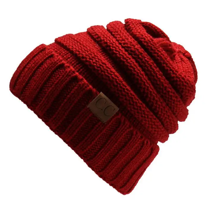M148 Wine Red CUHAKCI,, шапка в стиле хип-хоп, зимняя, теплая, Skullies, шерстяная, Вязанная, шапка, теплая, флисовая, шапка, женские шапочки, модные женские шапки - Цвет: M148 Wine Red