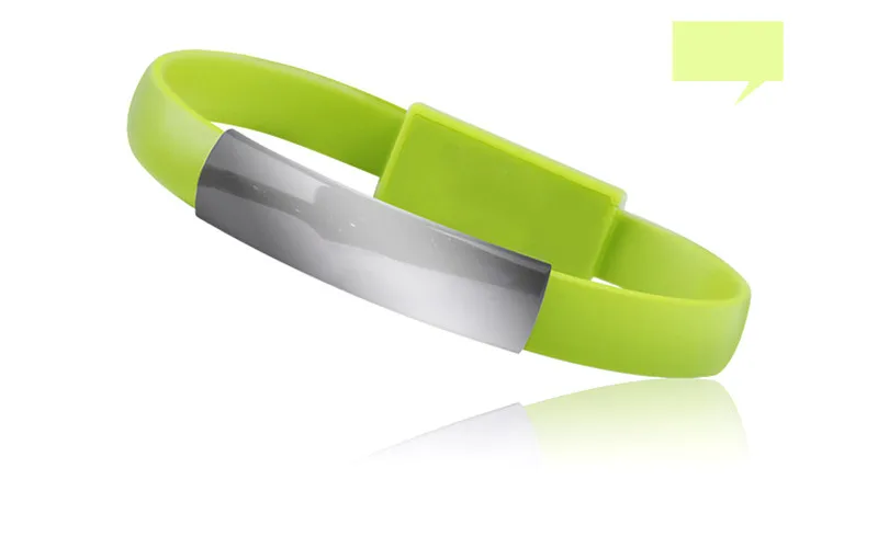 For iPhone Green Портативный цветной мини-браслет USB кабель для мобильного телефона быстрое зарядное устройство кабель адаптер для iPhone 8 X XS XR 6 usb зарядный кабель для передачи данных - Цвет: For iPhone Green