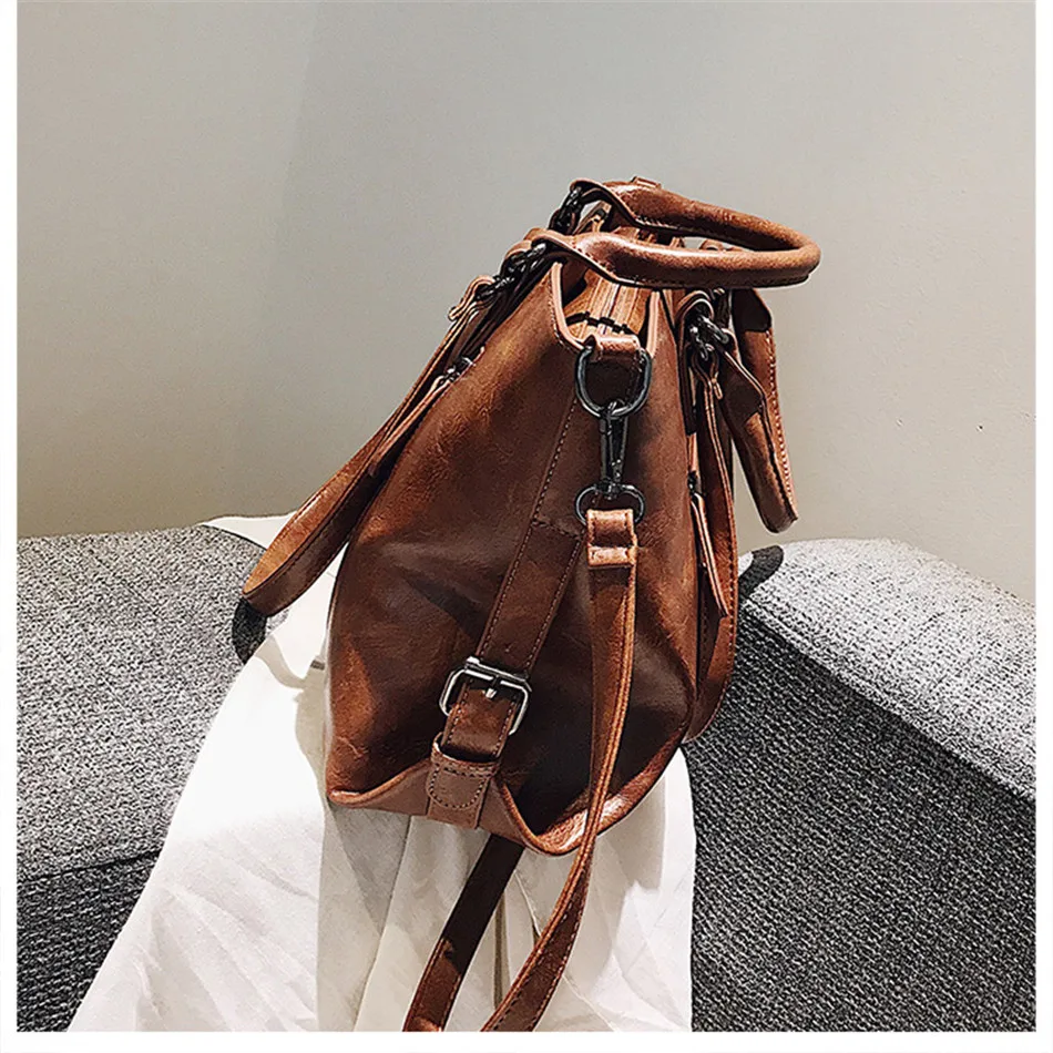 Женская сумка дизайнерская винтажная искусственная кожа большие женские сумки