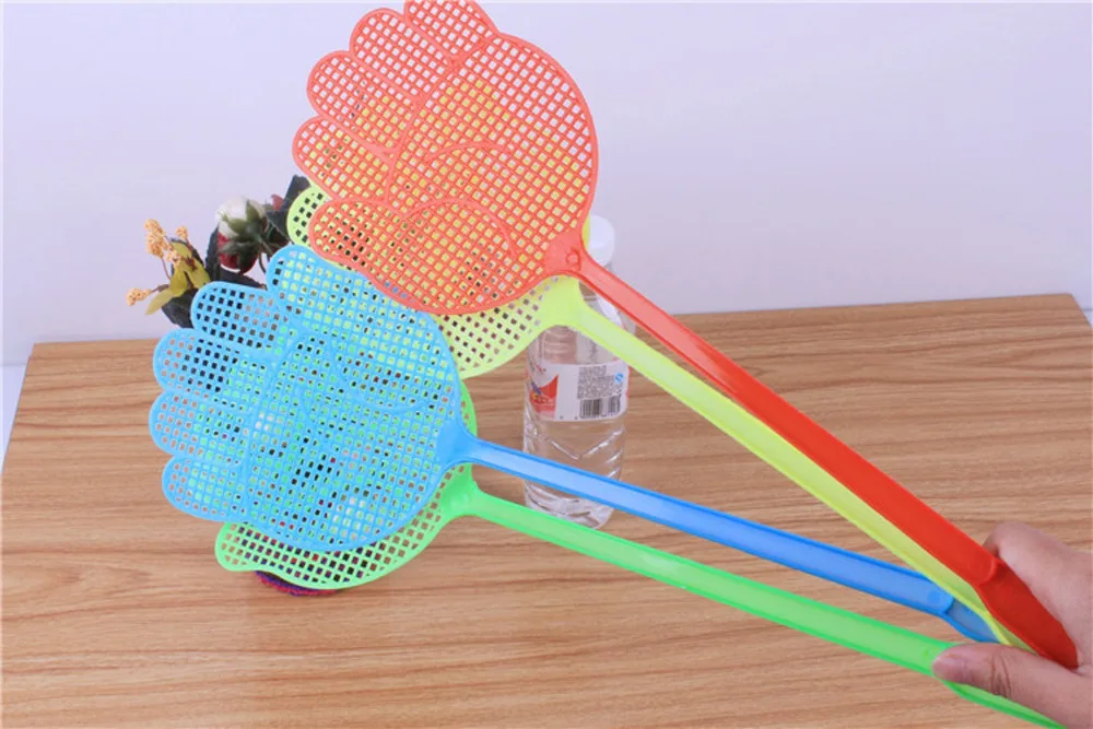 Behogar 10 шт. Пластик вредителей Управление Mosquito ошибка ручной узор мухобойка убийца