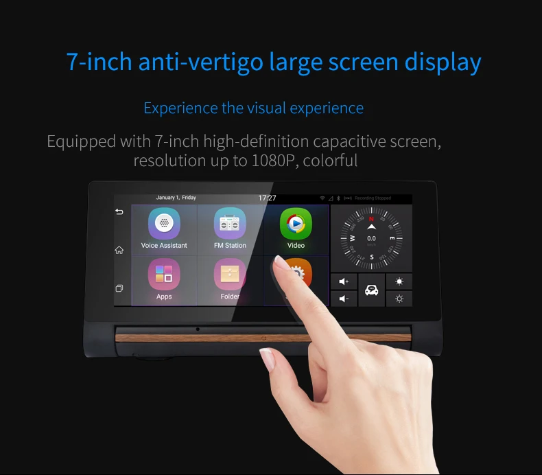 Flordgramy 3G Видеорегистраторы для автомобилей GPS навигации 7 дюймов Android регистраторы