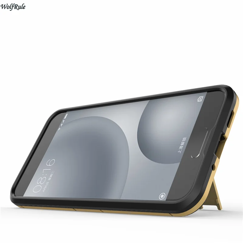 WolfRule для крышки Xiao mi 5c Чехол силиконовый и PC держатель противоударный чехол