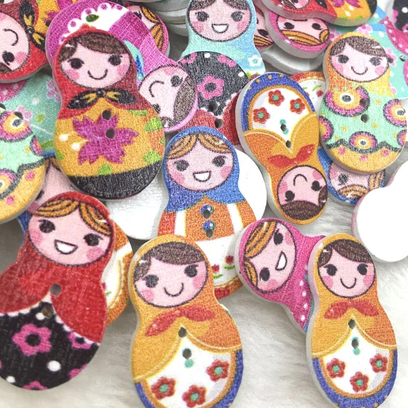 

50 шт., пуговицы для кукол, 30 х19 мм