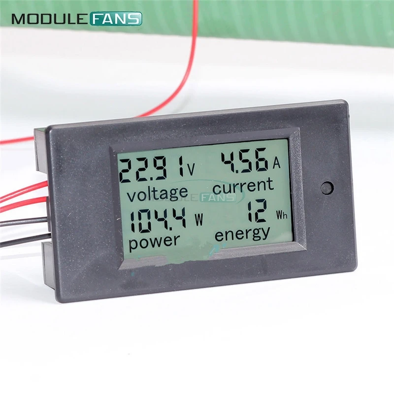 20A DC 100V LCD цифровой вольт напряжение ватт ток измеритель мощности Амперметр