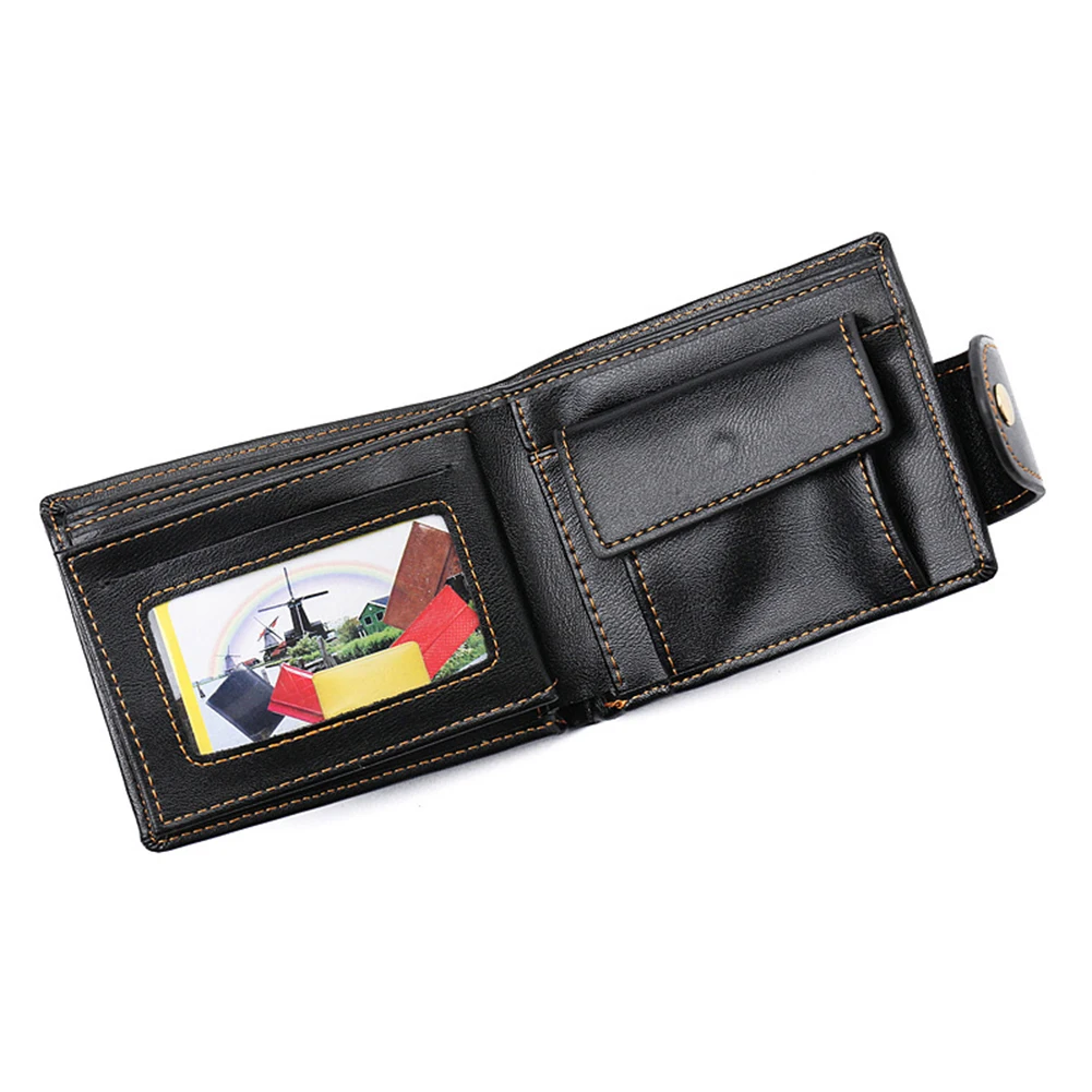 Для мужчин кожаный бумажник портмоне держателей кредитных карт Trifold сцепления