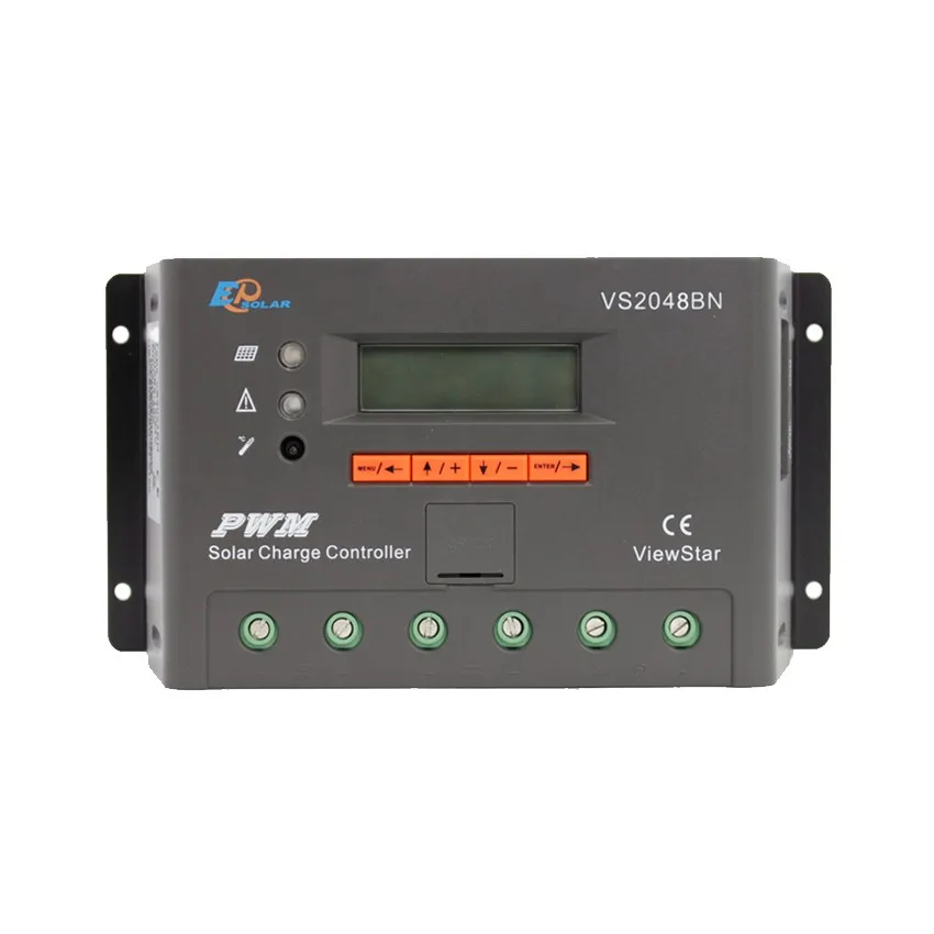

EPSOLAR 20A 12V 24V 36V 48V ViewStar VS2048BN EP PWM Solar Charge Controller with LCD display