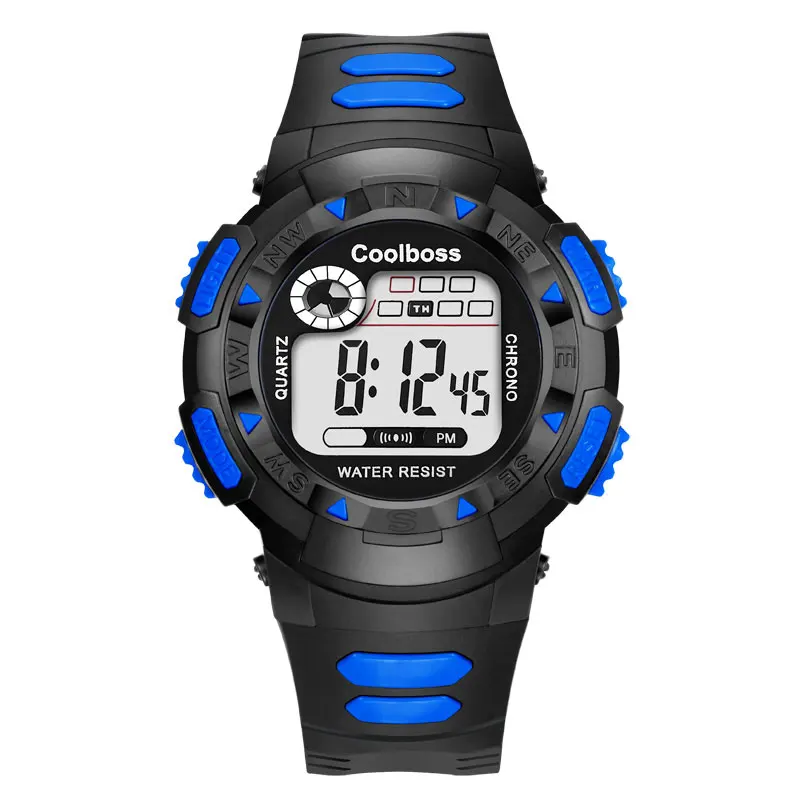 Светодиодные цифровые спортивные детские часы для студентов мальчиков и девочек