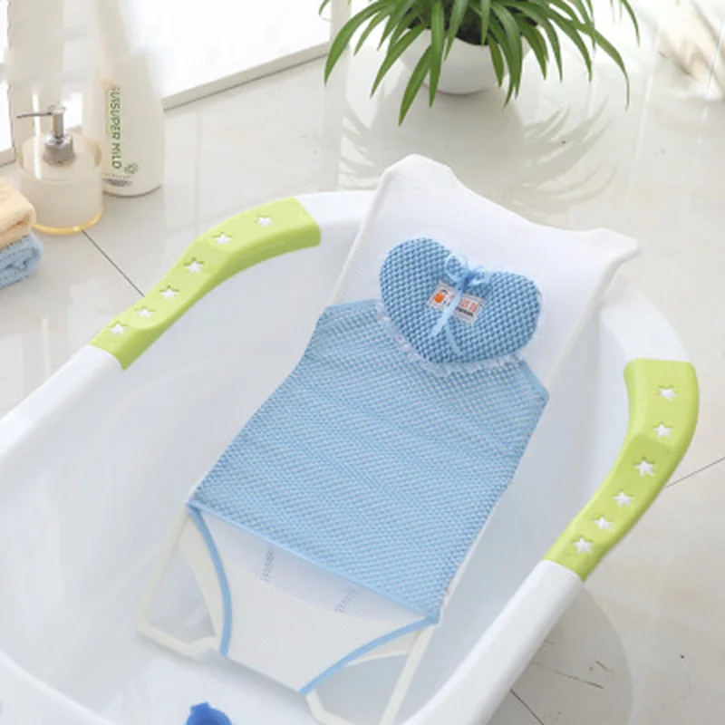 Детская ванна сетчатый коврик полка новорожденный прекрасный розовый синий