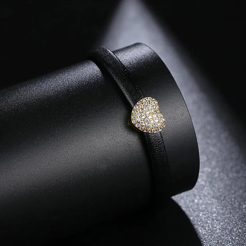 2017 Новый изысканный подарок Любовь кожаный браслет с шармом панка ветер