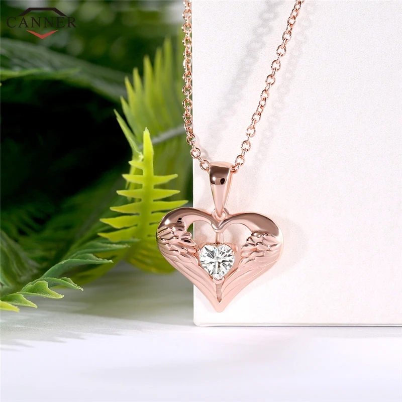 CZ Кристалл Персиковое Сердце ожерелья подвески AAA кубического циркония ожерелье