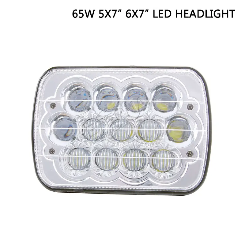 Бесплатная доставка 1x65 Вт 5x7 6x7 led Луч направленного типа фары 12V 24V для мотоциклов