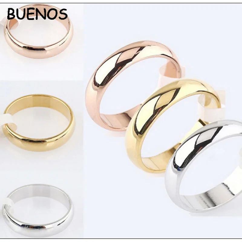 Buenos Fashion розовое золото полированная нержавеющая сталь кольца для мужчин и