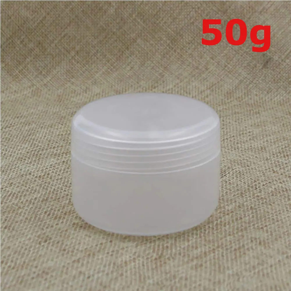 Transparent x 50g 10 шт. для пробников пустой контейнеры банки горшки бутылки с крышками Обложка Чехлы для крема для лосьона, косметики косметика масла губ Бальзамы пигменты - Цвет: Transparent x 50g