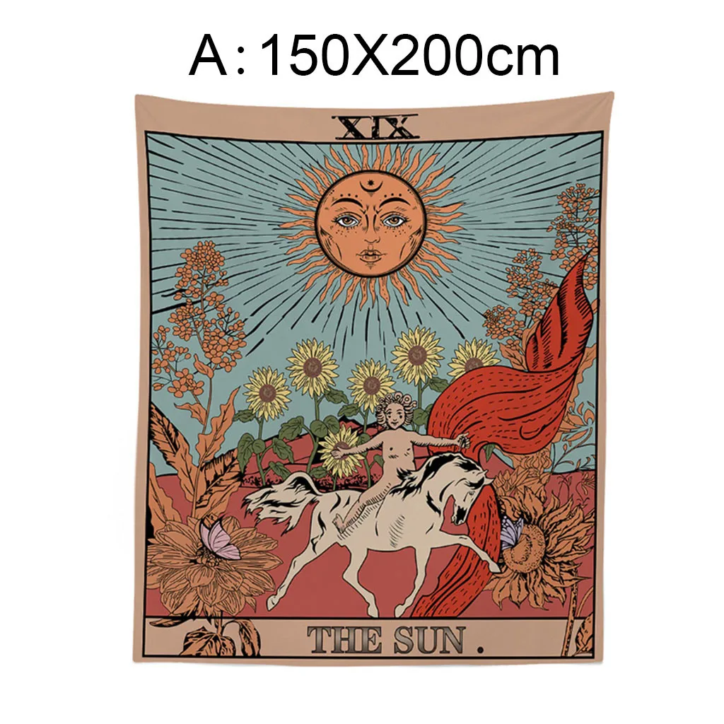 Прямая поставка гобелен Таро луна звезды солнце средневековая Европа настенные