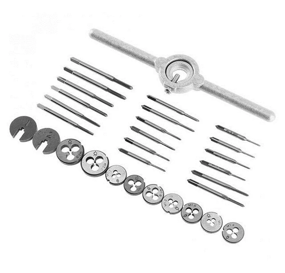 31 шт. Мини HSS метрические резьбовые заглушки краны штампы набор гаечных ключей