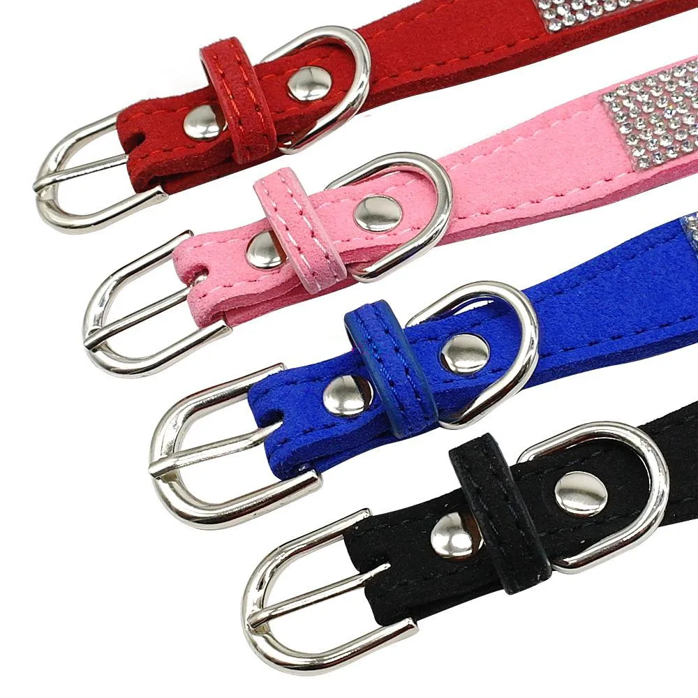 Fashionable Diamond Bow Pet Collar Cute Dog Solid Color | Дом и сад