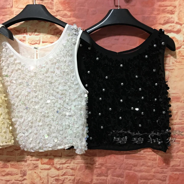 Укороченный топ бюстье топы бутик ручная работа блестки жемчуг ультра вспышка